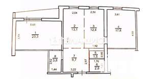 3-к квартира, вторичка, 81м2, 6/10 этаж
