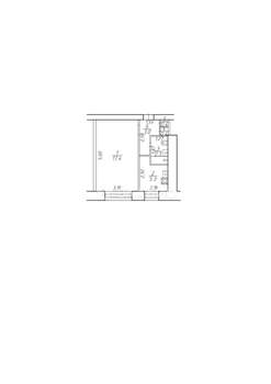1-к квартира, вторичка, 29м2, 1/5 этаж