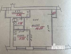 1-к квартира, вторичка, 33м2, 3/5 этаж