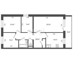 4-к квартира, вторичка, 71м2, 3/9 этаж