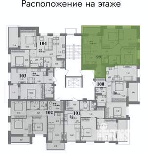 3-к квартира, вторичка, 75м2, 2/4 этаж