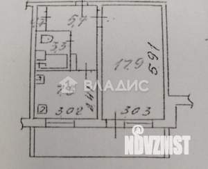 1-к квартира, вторичка, 35м2, 2/5 этаж