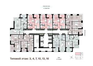 2-к квартира, вторичка, 42м2, 16/25 этаж