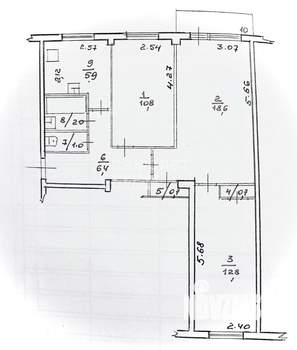 3-к квартира, вторичка, 59м2, 4/5 этаж