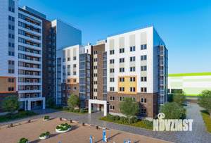 2-к квартира, строящийся дом, 61м2, 1/9 этаж