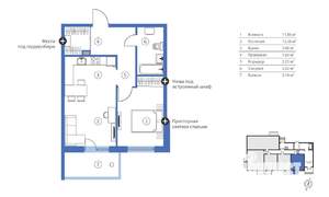 2-к квартира, вторичка, 50м2, 1/7 этаж
