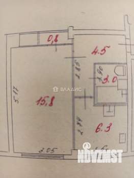 1-к квартира, вторичка, 30м2, 5/5 этаж