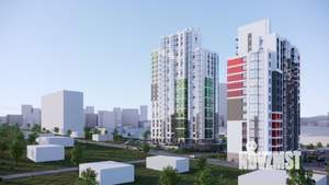 2-к квартира, строящийся дом, 41м2, 21/23 этаж