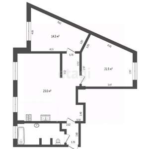 3-к квартира, вторичка, 85м2, 1/5 этаж
