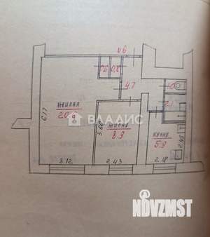 2-к квартира, вторичка, 45м2, 2/9 этаж
