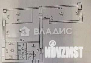 3-к квартира, вторичка, 54м2, 2/5 этаж