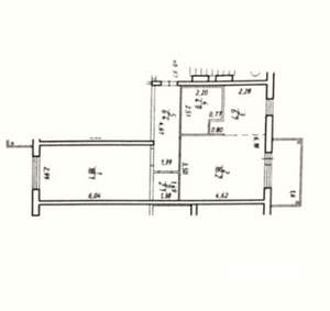2-к квартира, вторичка, 54м2, 5/5 этаж