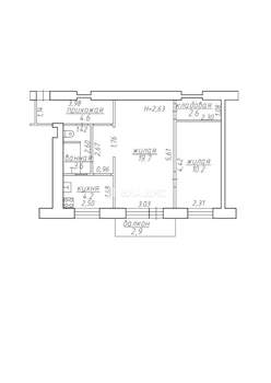 2-к квартира, вторичка, 45м2, 3/4 этаж