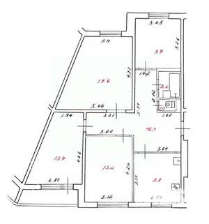 4-к квартира, вторичка, 86м2, 4/5 этаж