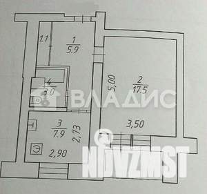 1-к квартира, вторичка, 36м2, 1/9 этаж
