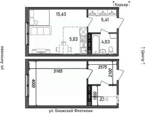 1-к квартира, строящийся дом, 30м2, 12/17 этаж