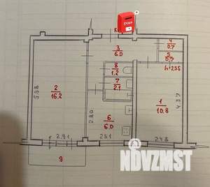 2-к квартира, вторичка, 44м2, 5/5 этаж