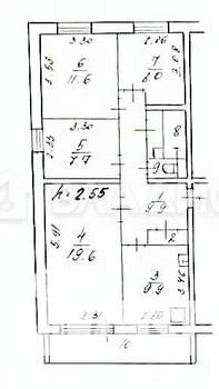 4-к квартира, вторичка, 78м2, 2/10 этаж
