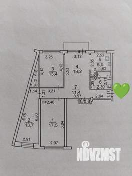 4-к квартира, вторичка, 82м2, 4/5 этаж