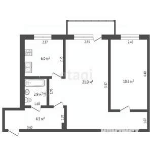 2-к квартира, вторичка, 45м2, 4/5 этаж