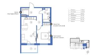 2-к квартира, строящийся дом, 49м2, 2/7 этаж