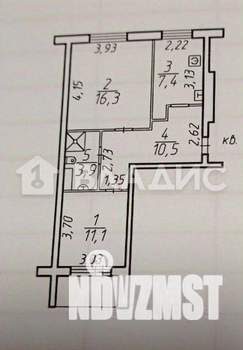 2-к квартира, вторичка, 48м2, 5/5 этаж