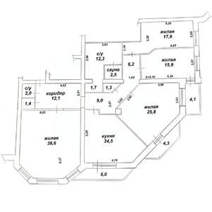 4-к квартира, вторичка, 171м2, 6/7 этаж