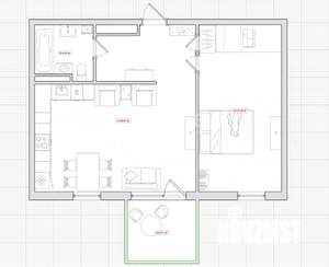 2-к квартира, вторичка, 58м2, 2/5 этаж
