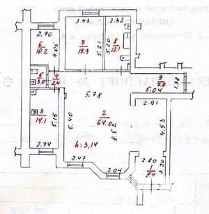 3-к квартира, вторичка, 139м2, 1/9 этаж