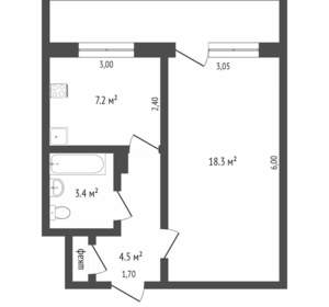 1-к квартира, вторичка, 36м2, 9/9 этаж