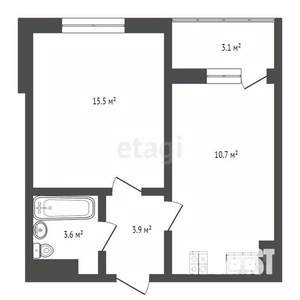 2-к квартира, вторичка, 40м2, 19/24 этаж