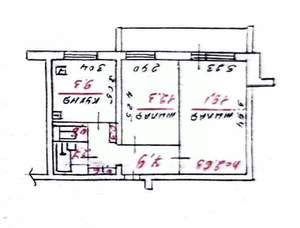 2-к квартира, вторичка, 57м2, 2/9 этаж