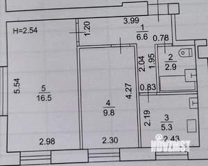 2-к квартира, вторичка, 41м2, 1/5 этаж