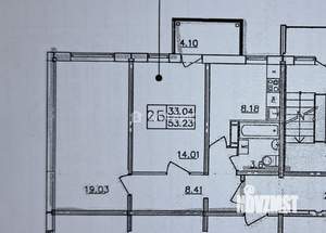 2-к квартира, вторичка, 53м2, 2/14 этаж