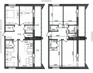 4-к квартира, строящийся дом, 101м2, 11/14 этаж