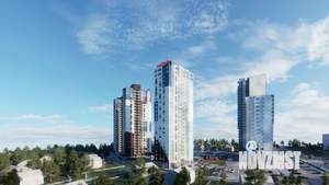 2-к квартира, строящийся дом, 40м2, 23/24 этаж