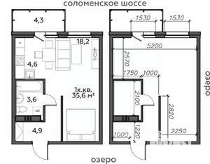 1-к квартира, строящийся дом, 36м2, 10/25 этаж
