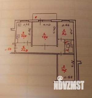 3-к квартира, вторичка, 71м2, 4/5 этаж