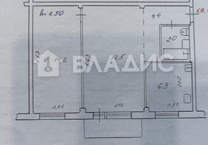 2-к квартира, вторичка, 45м2, 5/5 этаж