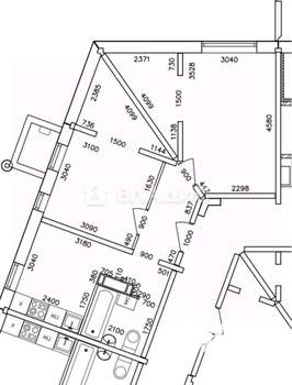 2-к квартира, вторичка, 48м2, 1/14 этаж