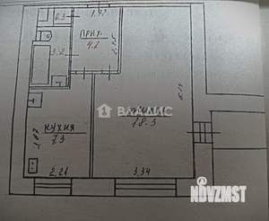 1-к квартира, вторичка, 35м2, 3/9 этаж