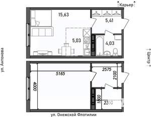 1-к квартира, строящийся дом, 30м2, 11/17 этаж