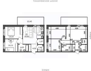 3-к квартира, строящийся дом, 71м2, 1/9 этаж
