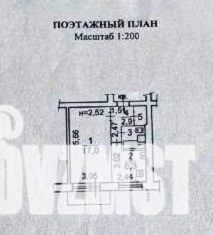 1-к квартира, вторичка, 30м2, 5/5 этаж