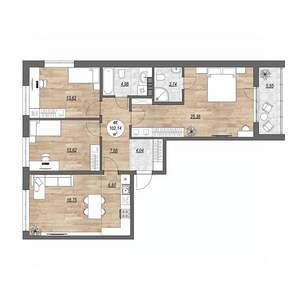 4-к квартира, вторичка, 102м2, 5/9 этаж