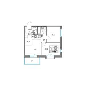 3-к квартира, вторичка, 57м2, 5/5 этаж