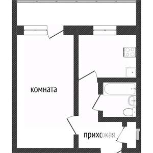1-к квартира, вторичка, 36м2, 9/9 этаж