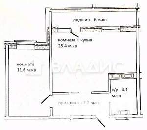 2-к квартира, вторичка, 55м2, 9/9 этаж