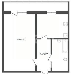 1-к квартира, вторичка, 34м2, 2/4 этаж