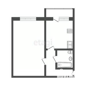 1-к квартира, вторичка, 40м2, 2/9 этаж